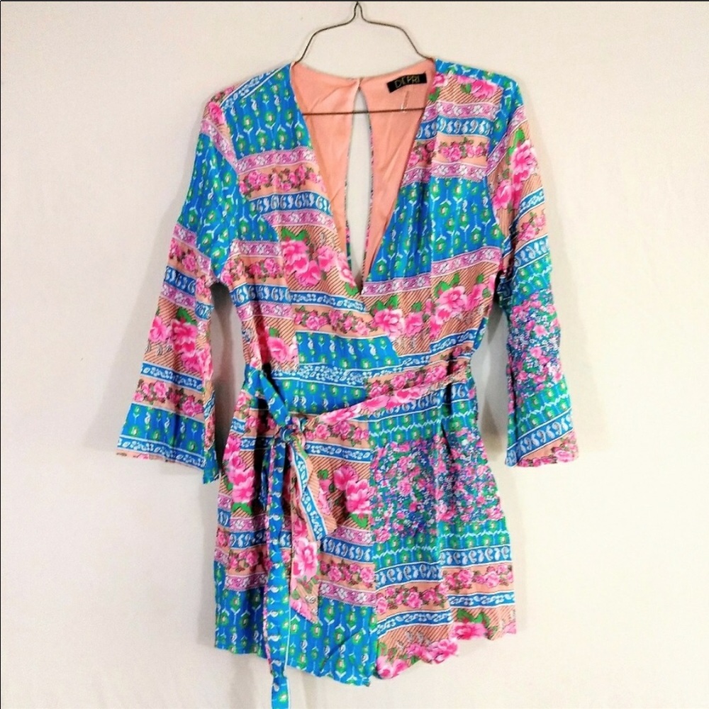 Pink and blue romper! Brand new!